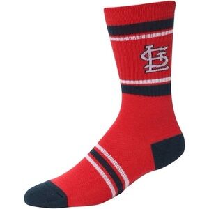 NEW MLB STL Cardinals‎ Stripe Crew Socks PKWY Medium Youth/Women’s Athletic Fit
